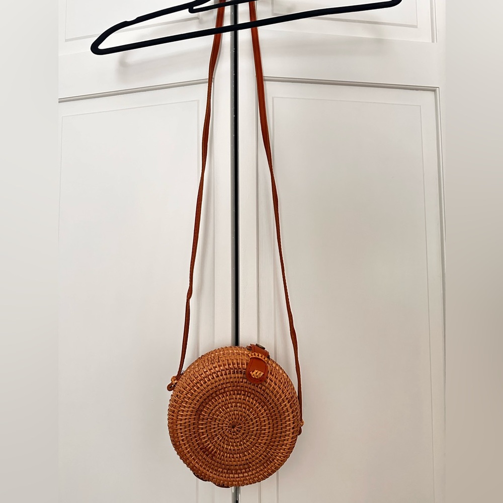 Round Rattan Bag - Bali Bag - Straw Bag - Woven Shoulder Bag - Boho Summer Bag